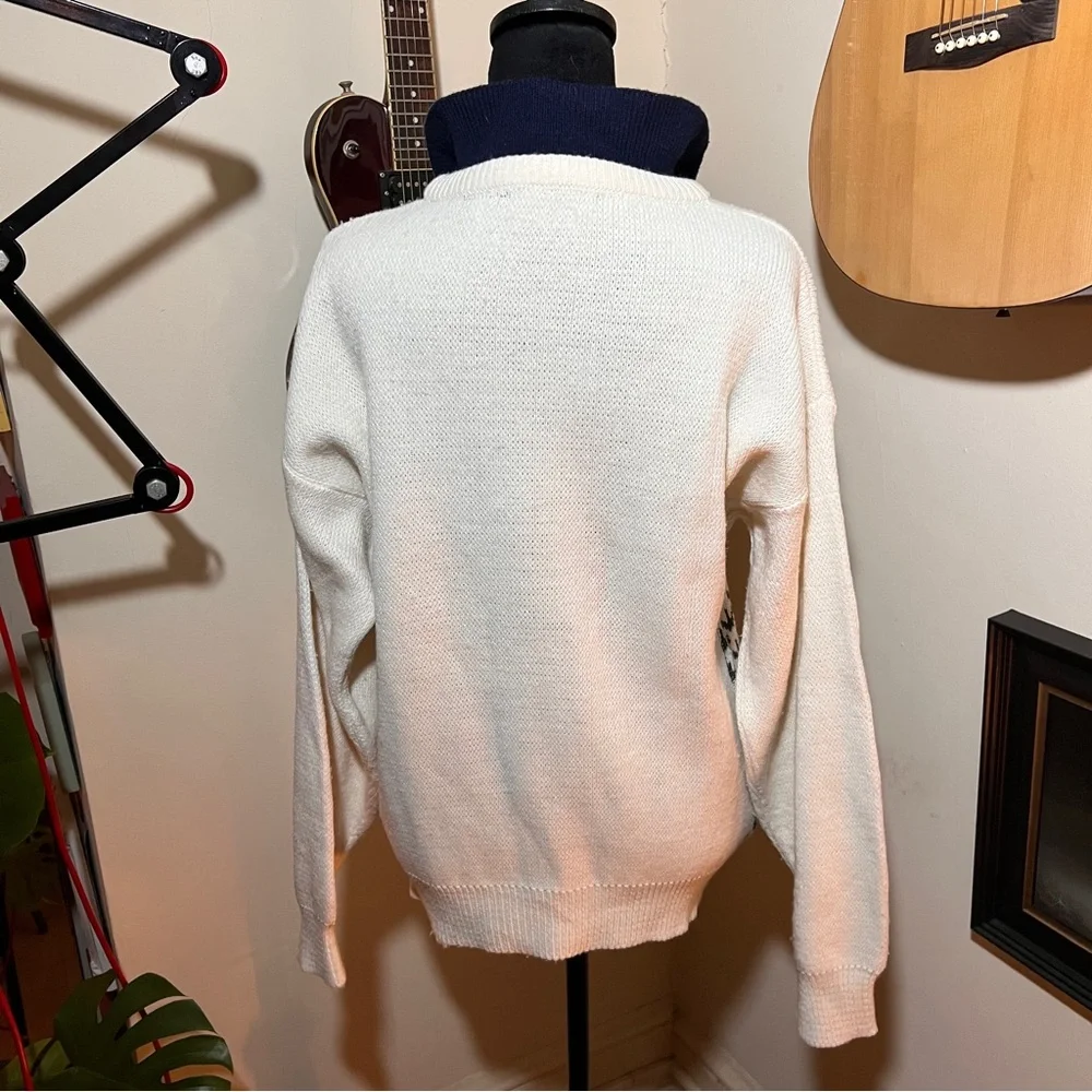 Vintage Pagliano Golf Dog Collared Sweater - Wool Blend - Size Medium
